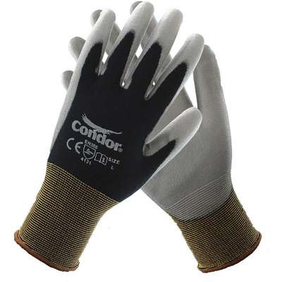 Gloves,Black/Gray,XL,10-3/8in.