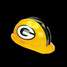 Green Bay Packers Front Brim NFL Hard Hat, Yellow, 1-Touch Video