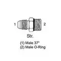 Male JIC (37&deg;ORF) to Male Straight Thread Boss O-Ring (ORB) Strainght 1-1/2 in. x 1-1/4 in.