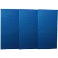 Steel Pegboard Panel with 600 lb. Load Capacity, 32"H x 48"W, Blue, 1 EA