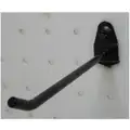Single Rod Pegboard Hook: 1/4 in Peg Hole, For 1 in Pegboard Hole Spacing, Surface