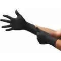 9-1/2" Powder Free Unlined Nitrile Disposable Gloves, Black, Size M, 100PK