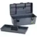 Plastic Portable Tool Box, 10-7/8" Overall Height, 20-1/4" Overall Width, 9-1/8" Overall Depth