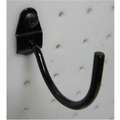 Curved Pegboard Hook: 1/4 in Peg Hole, For 1 in Pegboard Hole Spacing, Screw-In