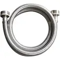 Water Connector: 3/8 in Hose Inside Dia., 4 ft Hose Lg, 125 psi, PVC, 304 Stainless Steel, Water
