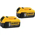 Dewalt 20V MAX Battery, Li-Ion, For Use With DEWALT 20V Cordless Tools, 5.0Ah, 20.0 Voltage, PK 2