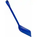 Remco Hygienic Shovel: Square Point, Polypropylene, 11 in Blade W, 14 in Blade L, Blue, 1-Piece