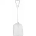 Remco Hygienic Shovel: Square Point, Polypropylene, 11 in Blade W, 14 in Blade L, White, 1-Piece