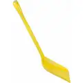 Remco Hygienic Shovel: Square Point, Polypropylene, 11 in Blade W, 14 in Blade L, Yellow, 1-Piece
