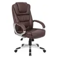 Executive Chair, Executive Chair, Brown, Leather, 20" to 24" Nominal Seat Height Range