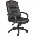 Executive Chair, Executive Chair, Black, Leather, 19" to 23" Nominal Seat Height Range