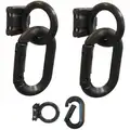 Mr. Chain Magnet Ring/Carabiner Kit: Outdoor or Indoor, Black, UV Inhibited Polyethylene, 2 PK