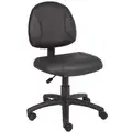 Task Chair, Task Chair, Black, Leather, 19" to 24" Nominal Seat Height Range