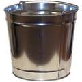 Justrite 4 gal. Silver Replacement Pail, 10" Height