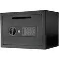 Barska Cash Depository Safe: Black, 22.5 lb Net Wt, 0.59 cu ft Capacity, Not Specified, 2