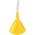 Funnel King Fast Fill Funnel, Polyethylene, 2 qt. Total Capacity, 15-1/4" Height, 1-1/16" Spout Outside Dia.