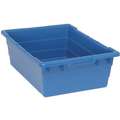 Cross Stacking Container, Blue, 8"H x 23-3/4"L x 17-1/4"W, 1EA