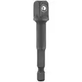 Dewalt Hex Drive Socket Adapter, Black Oxide, Locking Yes, Output Drive Male, Square, 3/8 in