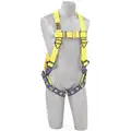3M Dbi-Sala Full Body Harness: Gen Industry, Vest Harness, Back, Steel, No Padding, 420 lb Wt Capacity, Mating