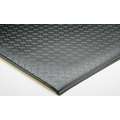 Ability One Antifatigue Mat: Diamond Plate, 2 ft x 3 ft, 9/16 in Thick, Black, Vinyl over PVC Foam, Beveled Edge