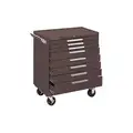 Kennedy Heavy Duty Rolling Tool Cabinet with 8 Drawers; 20" D x 39" H x 34" W, Brown