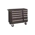 Kennedy Heavy Duty Rolling Tool Cabinet with 10 Drawers; 18" D x 35" H x 39-3/8" W, Brown