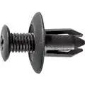 Retainer Screw, 8 mm L, 12 mm L, 18 mm, Black, 25 PK