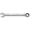 1-1/2", Ratcheting Combination Wrench, SAE, Full Polish Finish, Number of Points: 12