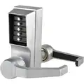 Mechanical Push Button Lockset, Lever, Entry, None Key Override Options, Right