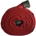 Armored Textiles Attack Line Fire Hose, Double Jacket, 2-1/2" Hose Inside Dia., 50 ft., Red