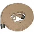 Armored Textiles Attack Line Fire Hose, Double Jacket, 1-1/2" Hose Inside Dia., 50 ft., Tan