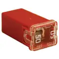 Cartridge JCASE Fuse, 50 A with 32 VDC Voltage Rating, Red