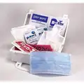 Bloodborne Pathogen Bodily Fluid Clean-up Kit, Plastic Case, White, 1 EA