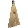 Tough Guy Whisk Broom: 8 in Sweep Face, Soft/Stiff Combo, Natural, Tan Bristle, 10 in Bristle Lg