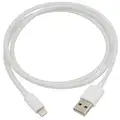 Mobilespec 3 ft. Charger/Sync USB Cable, A Male to Lightning Male, White