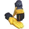 Caiman Cold Protection Gloves, Heatrac Lining, Safety Cuff with Knit Wrist Cuff, Navy/Gold, XL, PR 1