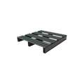 Stackable, 2-Way, Recycled PVC Pallet; 4" H x 30" L x 30" W, Black / Gray