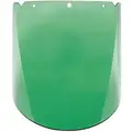 V-Gard Faceshield Visor: Green, Anti-Fog /Anti-Scratch, Polycarbonate, 10 3/8 in Visor Ht