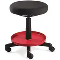Bevco Round Stool with 18" to 22-1/2" Seat Height Range and 300 lb. Weight Capacity, Black