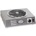 Cadco Hot Plate: 1,500 W, 5,118 BtuH, Tubular, 1 Elements, 8 in dia, 12 1/4 in L, 14 in Wd