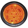 Truck-Lite 44101Y Super 44, Round Strobe Light with Fit 'N Forget S.S. Connection, Amber