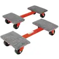 Roberts 24 to 33"L x 10-1/4"W x 4-3/4"H Red Heavy Cargo Adjustable Dolly, 1000 lb. Load Capacity