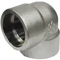 90&deg; Elbow: 304/304L Stainless Steel, 3/4 in x 3/4 in Fitting Pipe Size, Female x Female, Class 3000