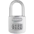 Abus Combination Padlock, Resettable Front-Dial Location, 2" Shackle Height