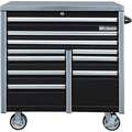 Westward Industrial Premium Duty Rolling Tool Cabinet with 10 Drawers; 25-3/4" D x 48-7/10" H x 42" W, Black
