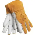 Tillman Welding Gloves: Straight Thumb, Gauntlet Cuff, Premium, Brown Cowhide, 48, MIG, TIG, 1 PR