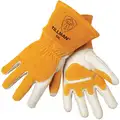 Tillman Welding Gloves: Wing Thumb, Gauntlet Cuff, Premium, Brown Cowhide, 50, L Glove Size, 1 PR