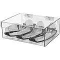 Bowman Mfg Co 9-1/4" x 6-29/32" x 3-29/64" PETG Plastic Eyewear Dispenser, Clear; Holds Up to (6) Pairs