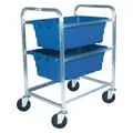 Lightweight Corrosion-Resistant Vertical Rack-Style Tub Cart, 600 lb Load Capacity