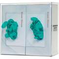 Glove Box Dispenser, Clear, PETG, Holds: (2) Boxes, 10-45/64" Width